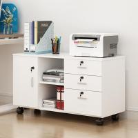 工匠时光木质办公文件柜子床头柜带锁抽屉资料柜移动矮柜桌下活动柜储物柜