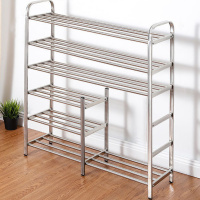 工匠时光简易多层不锈钢鞋架子加粗加厚家用经济型宿舍寝室门口收纳鞋柜子