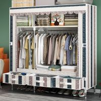 工匠时光简约现代挂衣柜简易卧室家具多功能组合出租房带抽屉布衣柜经济型
