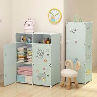 工匠时光简易衣柜收纳架柜子儿童衣柜储物柜塑料单人组装衣橱小多功能
