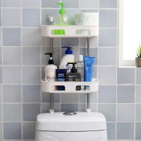 工匠时光洗手间免打孔厨房置物架卫生间用品吸壁式厕所马桶塑料收纳架