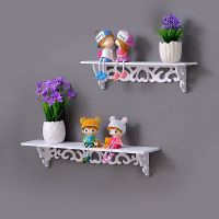 工匠时光免打孔墙上置物架壁挂卧室墙壁墙面隔板客厅电视墙装饰架挂墙花架