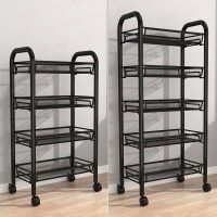 工匠时光厨房置物架小推车移动储物架收纳架落地多层卧室架子蔬菜调料篮子