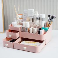 工匠时光抽屉式化妆品收纳盒化妆刷口红桌面网红整理宿舍梳妆台面膜置物架