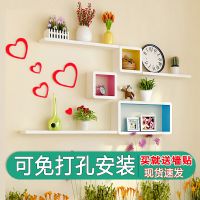 工匠时光墙上置物架创意隔板壁挂卧室书架搁板格子电视背景墙装饰架
