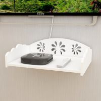 工匠时光免打孔电视背景墙上机顶盒置物架支架路由器收纳盒投影仪壁挂搁板