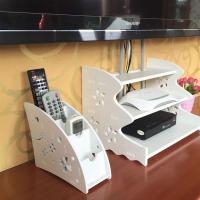 工匠时光电视机顶盒免打孔路由器架置物架搁板背景墙遥控器收纳架子壁挂