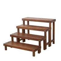 工匠时光防腐实木质花架子客厅多层室内多肉户外落地花盆架阳台阶梯置物架