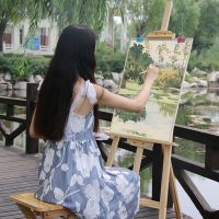 工匠时光画架画板套装支架式实木家用美术素描写生油画木质广告海报展架