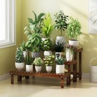 工匠时光花架子阳台装饰防腐实木单个落地室内多层多肉绿萝客厅置物花盆架