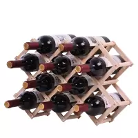 工匠时光实木红酒架松木质葡萄酒架子创意折叠木酒架摆件多瓶装摆件红酒架