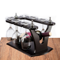工匠时光欧式实木红酒杯架摆件香槟杯创意客厅酒柜装饰品家用挂杯葡萄酒架