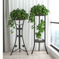 工匠时光花架子北欧室内家用阳台装饰置物架铁艺客厅简约花盆多层挂架绿萝