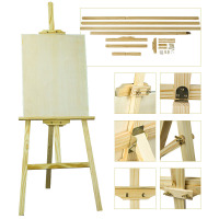 工匠时光画架画板素描写生画板画架木质1.5米1.75米画架4k画板素描画板