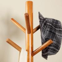 工匠时光欧式实木衣帽架 落地客厅时尚挂衣架创意卧室挂包架室内衣服架子