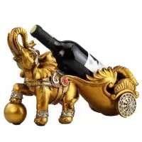 工匠时光欧式红酒架 树脂大象葡萄酒架 创意酒瓶架 时尚礼品摆件