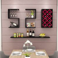 工匠时光墙上酒架置物架简约客厅壁挂红酒架餐厅墙壁酒格子背景墙面装饰架