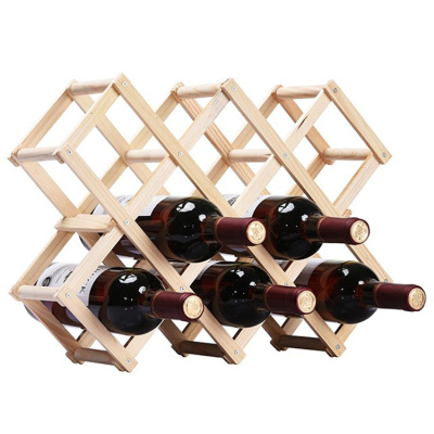 工匠时光欧式红酒架创意实木折叠酒架木质葡萄酒架铁艺多瓶装
