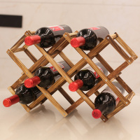 工匠时光欧式实木红酒架摆件创意葡萄酒架实木展示架家用酒瓶架客厅酒架子