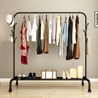 工匠时光室内挂衣架晾衣架落地单杆式折叠衣帽架晒衣架简易卧室挂衣服架子