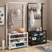 工匠时光门厅衣架落地挂钩衣包铁艺收纳客厅卧室玄关能衣帽架鞋架组合