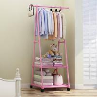 工匠时光简易衣帽架落地挂衣架创意衣服架卧室置物架门厅收纳铁艺衣架移动