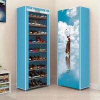 工匠时光组装简易防尘罩外罩家用宿舍小鞋架子门口鞋柜多层防尘布套经济型