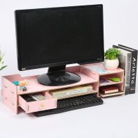 工匠时光台式电脑液晶显示器屏增高架子办公桌面收纳盒抬高置物架键盘木质
