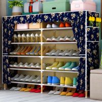 工匠时光鞋架鞋柜简易实木防尘塑料牛津布网红鞋架柜女多层门口进门鞋架子