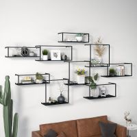 工匠时光北欧风铁艺置物架创意电视墙面上挂壁装饰阳台花架客厅卧室书架子