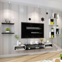 工匠时光电视墙装饰架背景墙置物架子影视墙上壁柜免打孔客厅墙面挂壁隔板