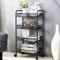 工匠时光厨房收纳置物架可移动小手推车带轮多层落地整理浴室卧室储物架子