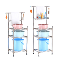 工匠时光脸盆架不锈钢洗脸架浴室置物架收纳脸盆架子洗手盆架