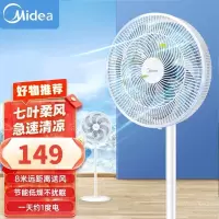 美的(Midea)新品电风扇 SAE35CA 落地扇家用七叶落地扇轻音风扇立式家用电扇轻音柔风,8米远距送风,整屋清凉