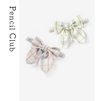 [一口价19元]铅笔俱乐部童装女童蝴蝶结格子儿童领结中大童配饰装新款