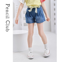 [8折价:28.8元]铅笔俱乐部童装夏季女童短裤中大童五分裤子儿童牛仔裤