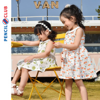 [一口价25元]铅笔俱乐部童装2025夏装新款女童连衣裙儿童背心裙小童印花裙子薄