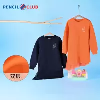 [1件3.5折价:38.15元]铅笔俱乐部童装女童双层连衣裙秋装儿童不规则下摆裙子