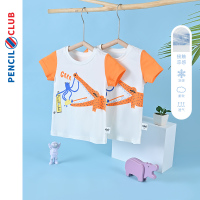 铅笔俱乐部童装夏装新款男小童T恤儿童卡通上衣宝宝撞色短袖
