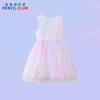 [直降价:85元]铅笔俱乐部童装2025夏装新款女童连衣裙儿童背心裙子彩虹网纱裙子