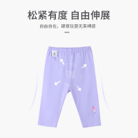 铅笔俱乐部童装2024夏装新款女小童七分裤宝宝百搭打底裤儿童裤子