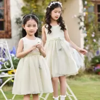 [1件5折]铅笔俱乐部童装女童连衣裙2025春装新款中大童公主裙儿童礼服裙