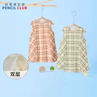 [3.5折价:39元]铅笔俱乐部童装春装新款女童背心连衣裙儿童裙子小宝宝格子裙