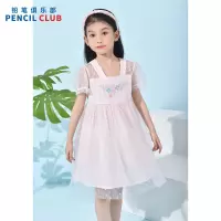 [1件5折:94元]铅笔俱乐部童装2025夏装新款女童连衣裙国风中大童裙子女孩网纱裙