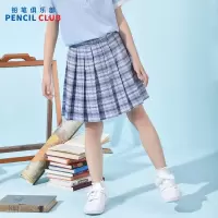 [1件5折:62元]铅笔俱乐部童装2025夏装新款女童半截裙儿童裙子格子中大童百褶裙