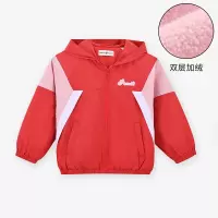 [1件3.5折:77元]铅笔俱乐部童装秋冬新款女童外套儿童加绒上衣中小童厚款风衣