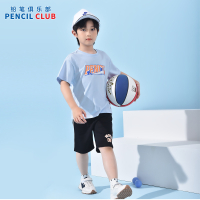 [1件5折]铅笔俱乐部童装2025夏装新款男童运动套装中大童短袖短裤儿童两件