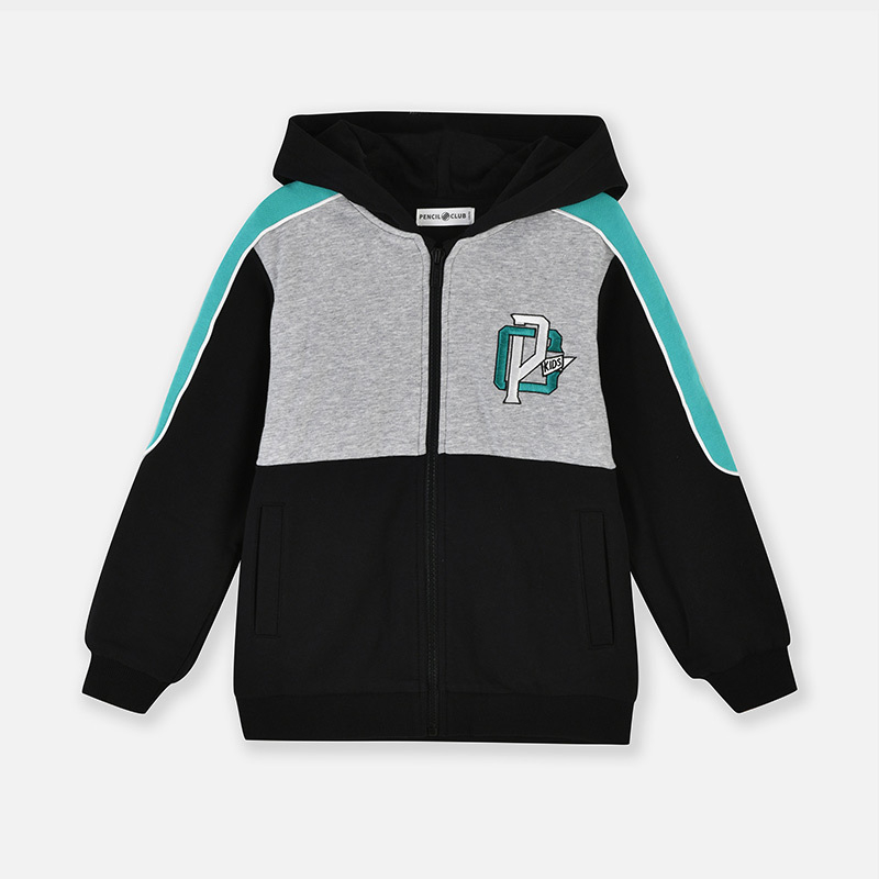 [直降价:119元]铅笔俱乐部秋冬新款男童外套中大童双层针织衫儿童休闲上衣