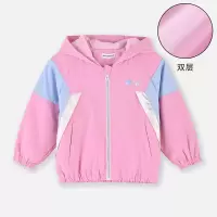 [1件3.5折]铅笔俱乐部童装秋冬新款女小童外套儿童双层拉链衫宝宝上衣