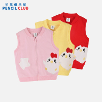 [直降价:29元]铅笔俱乐部童装秋冬新款女小童背心儿童休闲马夹儿童百搭上衣
